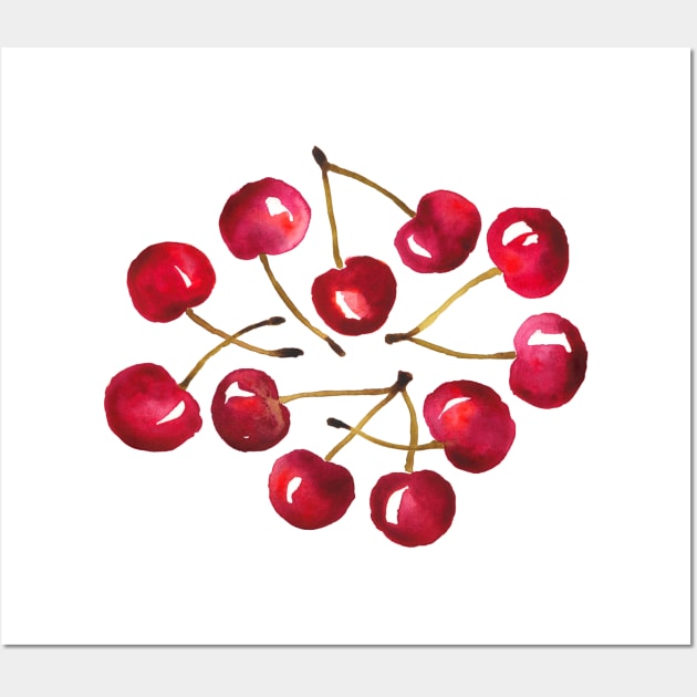 Cherries Wall Art by foxeyedaisy